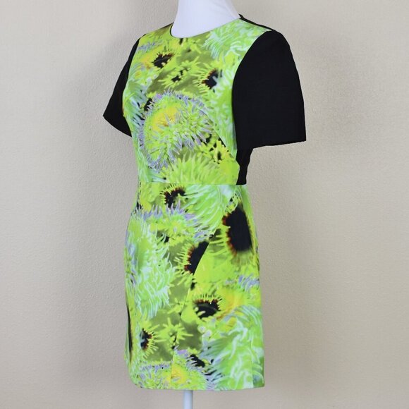 Tibi Athena Colorblock Abstract Floral Dress 4 - Picture 3 of 8